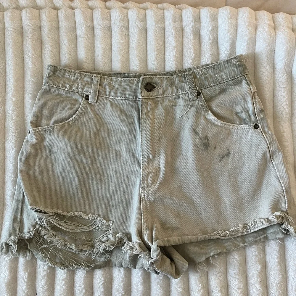 ROLLA’S Tie-Dye Dusters High-Rise Slim Jean Shorts - Picture 1 of 8